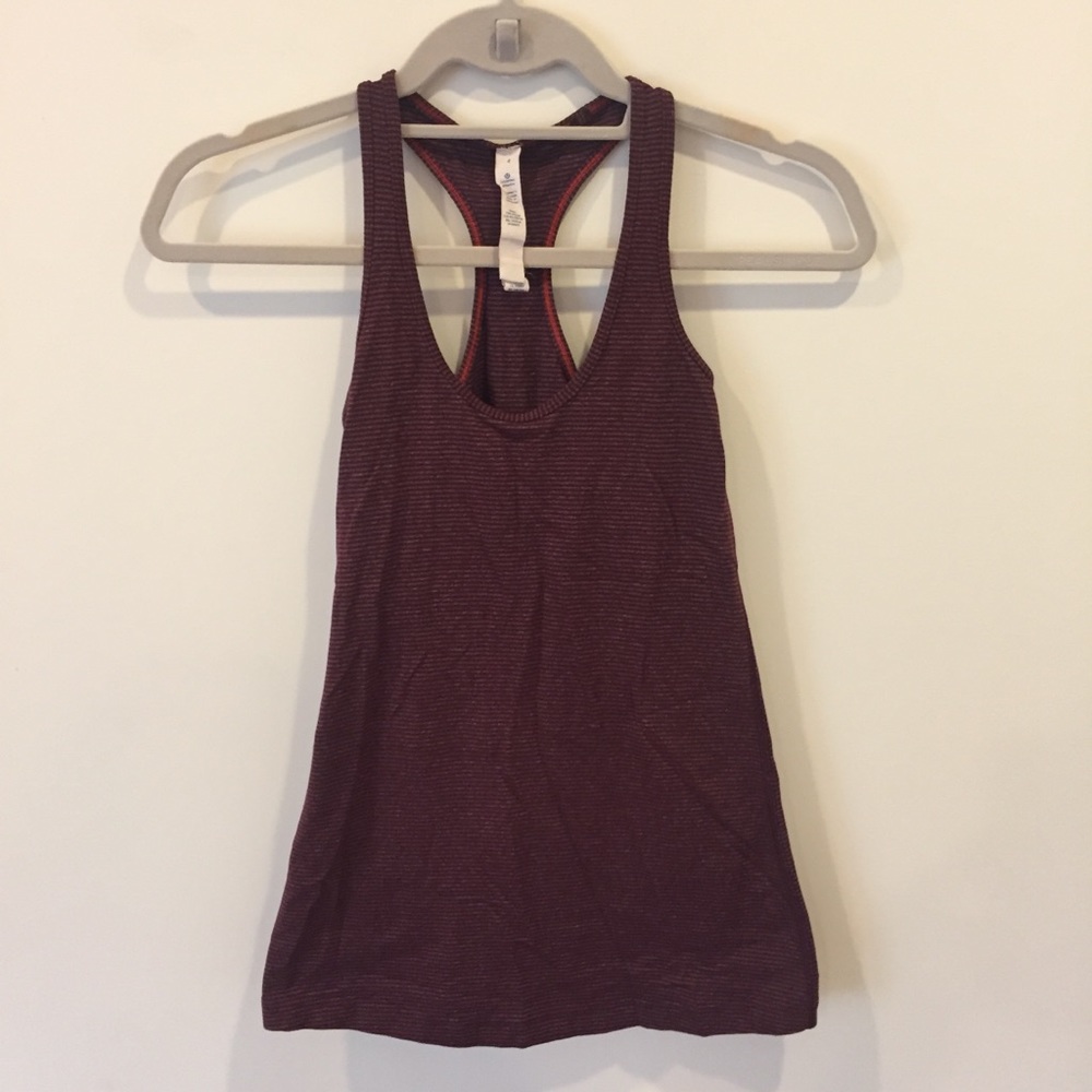 Lululemon Burgundy Workout Tank Top